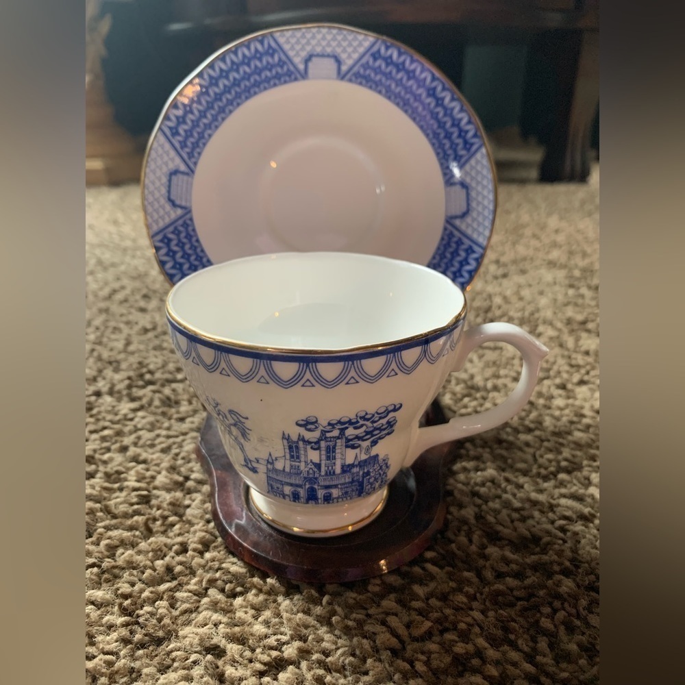 Vintage Lincoln Cathedral by Pyramid Pottery Tea Cup & Saucer